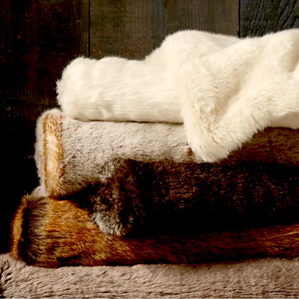 SOLD Restoration Hardware Faux Fur XL Throw